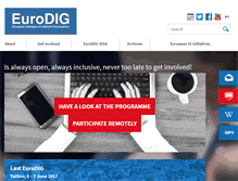 Tablet Screenshot of eurodig.org